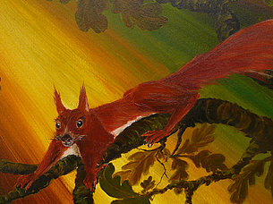 Eichhörnchen (38 x62 cm, Acryl)