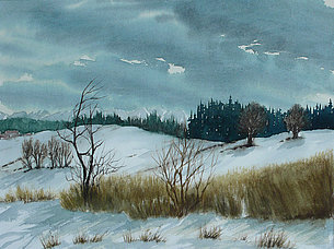Wintertag im Andechser Land (38 x 29 cm)