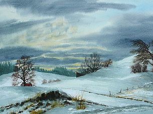 Föhn im Voralpenland (54 x 35 cm)