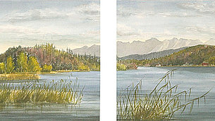Herbst am Staffelsee - Diptychon (2x 38 x 29 cm)