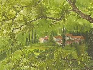 In den grünen Hügeln der Toskana (38 x 29 cm)