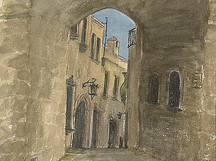 Eine Gasse in Mdina (29 x 38 cm)