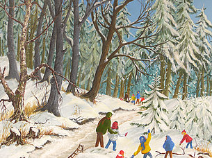 Das Weihnachtsbäumchen(100 x 80 cm, Acryl) - verkauft!